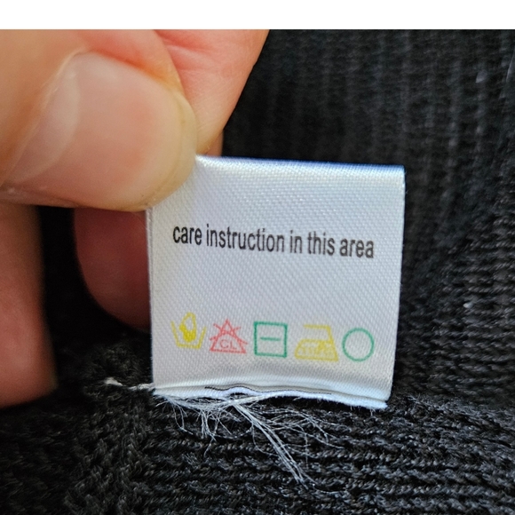 Lili Bleu knit black cotton cardigan rushed waist extended sleeve M / L / XL - Picture 15 of 17